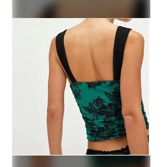 Free People Green Ruched Tank - Picture 2 of 4